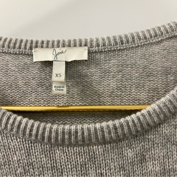 Joie Grey and Black Lace Detail Cashmere/Wool Sweater - Picture 4 of 4